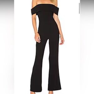 Superdown / Revolve Aubrey Off Shoulder Jumpsuit in Black